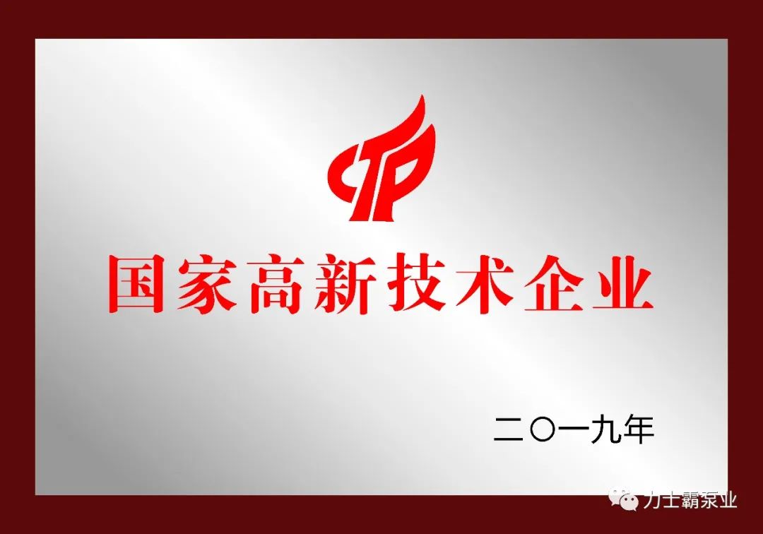 喜訊｜力士霸泵業(yè)順利通過國家高新技術企業(yè)復審(圖2)