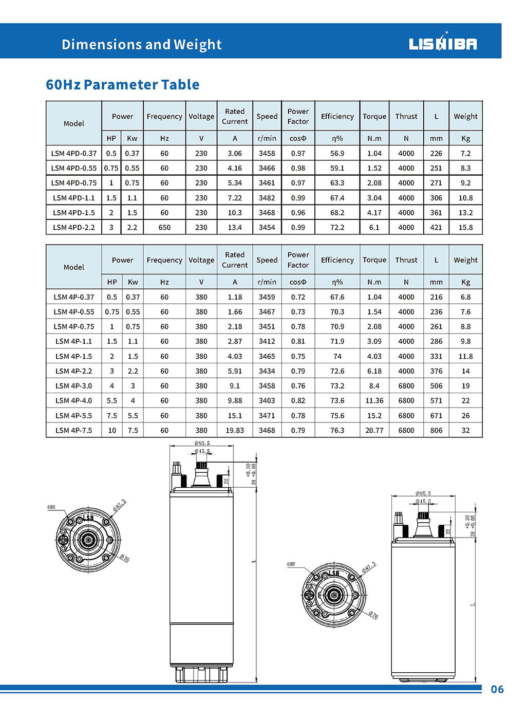 4 inch Encalsulated Submersible  Motor(圖7)